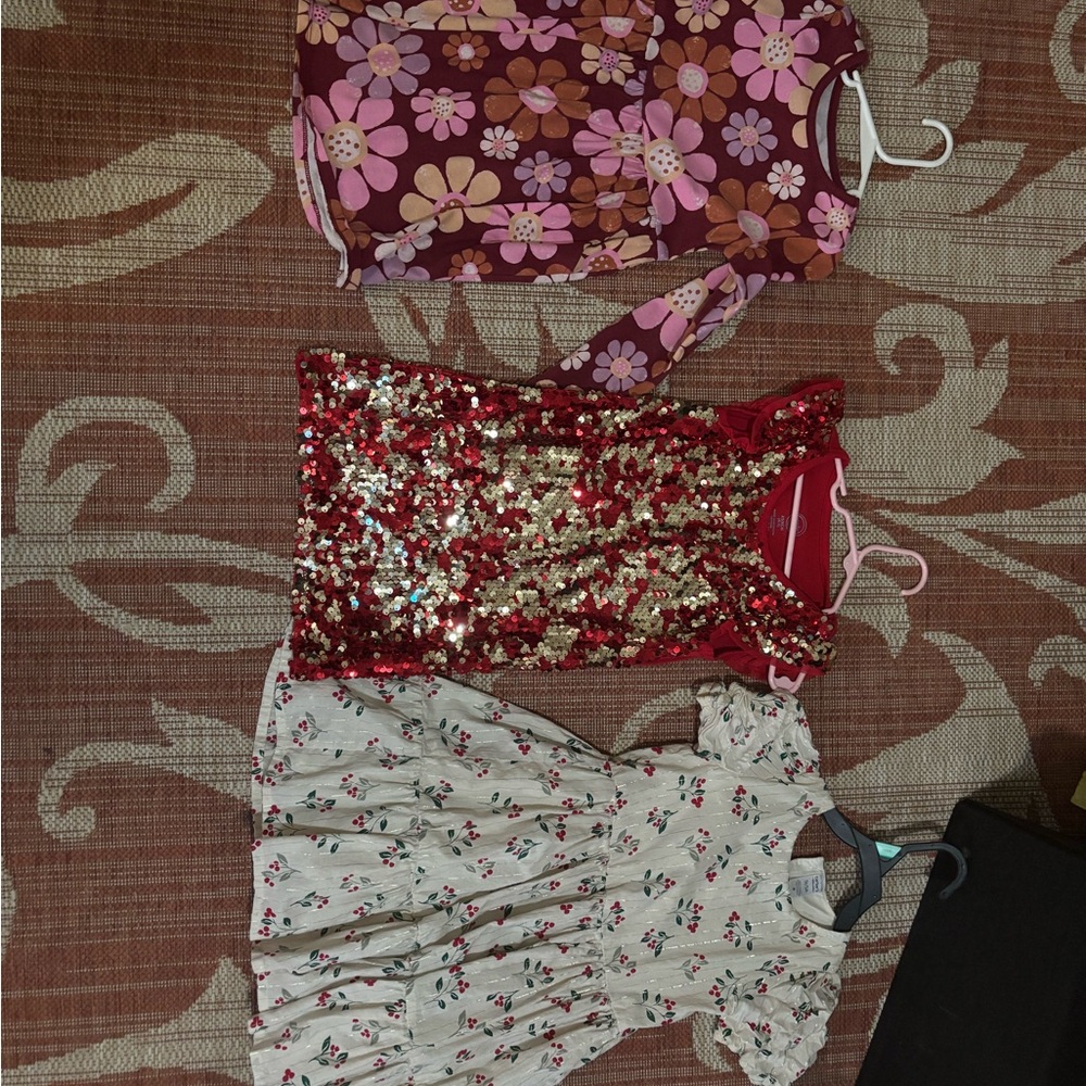 Floral and Sequin Dress Set